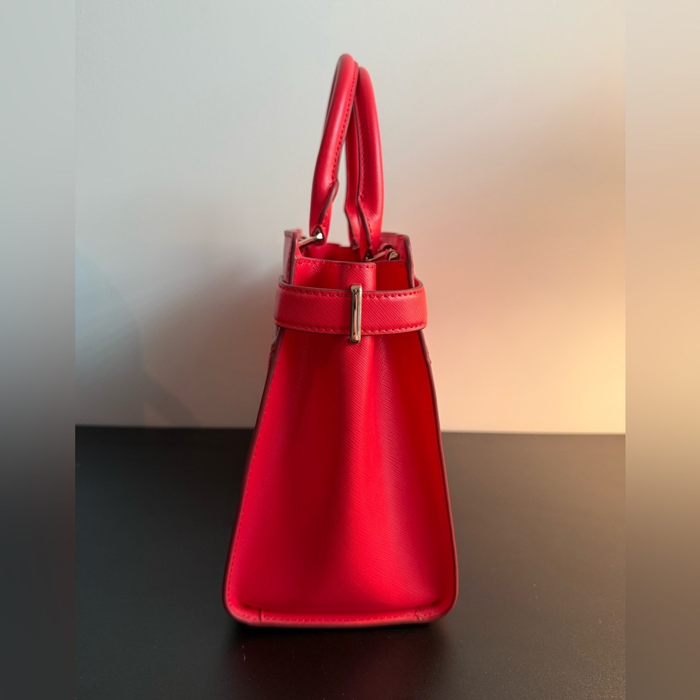 kate spade red leather satchel with detachable strap - Picture 3 of 5